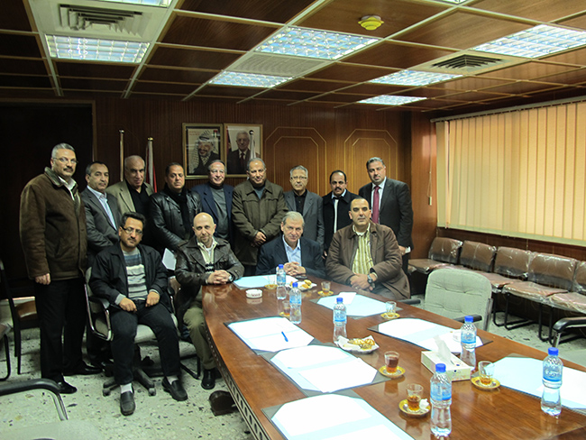 غرفة تجارة وصناعة نابلس تلتقي ممثلين عن نقابة الصحفيين 14/2/2013
